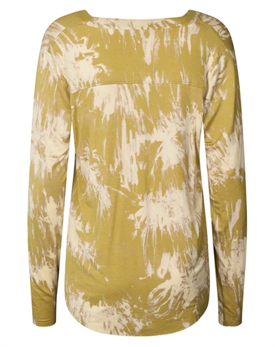 Rabens Saloner - Matie Misty Placket Bluse - Golden Mustard Combo